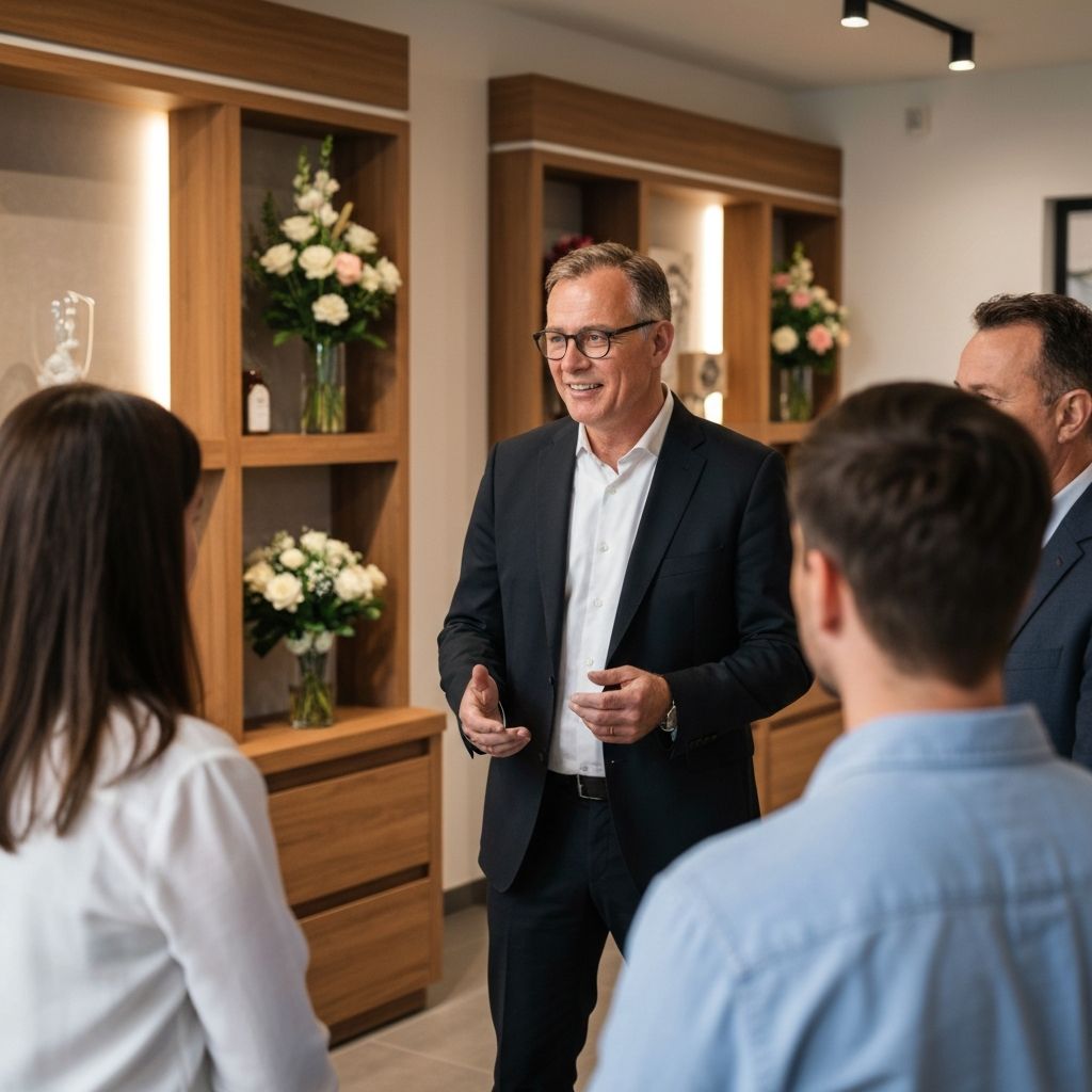 Memorial specialist with family